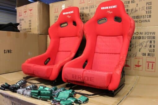 1x Bride VIOS II Fixed Red Fibreglass Grey or Full black Car Racing Sport seat 174639698298 1