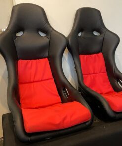 2x Crank Motorsport Podium PositionRed Recaro Pole Car Racing Sport seat 185148451359 1