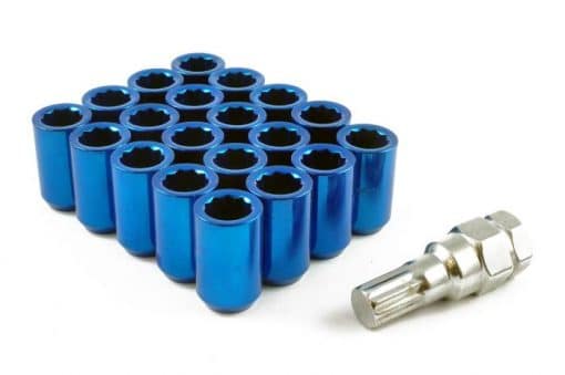 blue tuner wheel nuts large